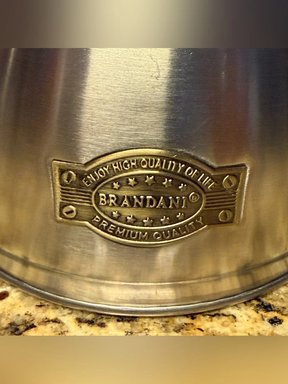Brandani Italy 3 Qt Stainless Steel Whistling Tea Kettle Induction Stove Top NEW